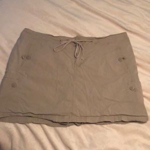 Plus size khaki skort